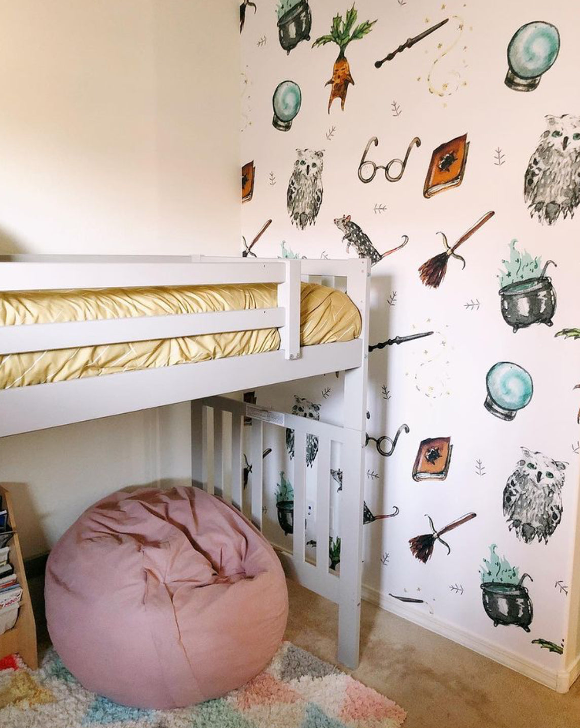 Hagrid Whimsical Fantasy-Inspired Wallpaper in Brown and Green