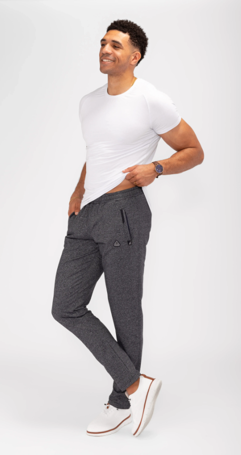 Navy Blue Athletic Tapered Jogger Pants for Tall Men - Image 21