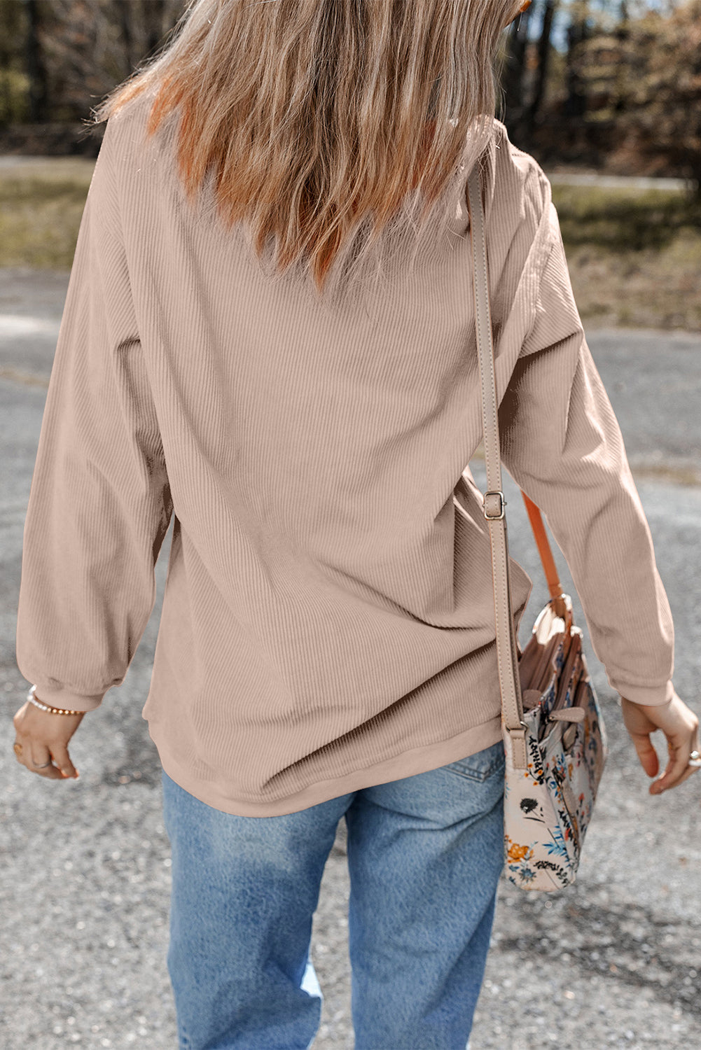 Milazia Tree Graphic Corded Sweatshirt