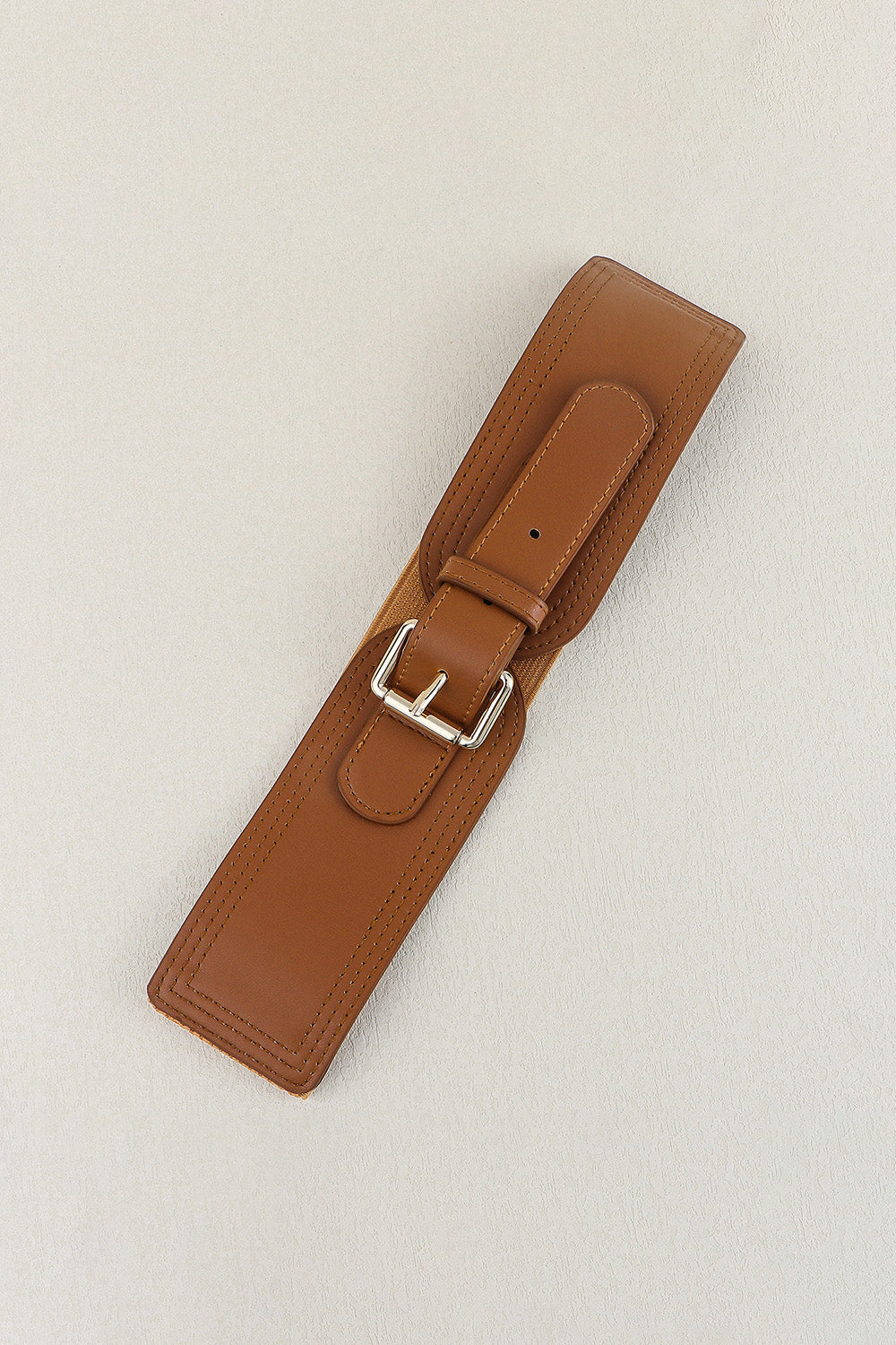Wide Elastic PU Belt with Buckle for Women Casual Formal Style - Image 4