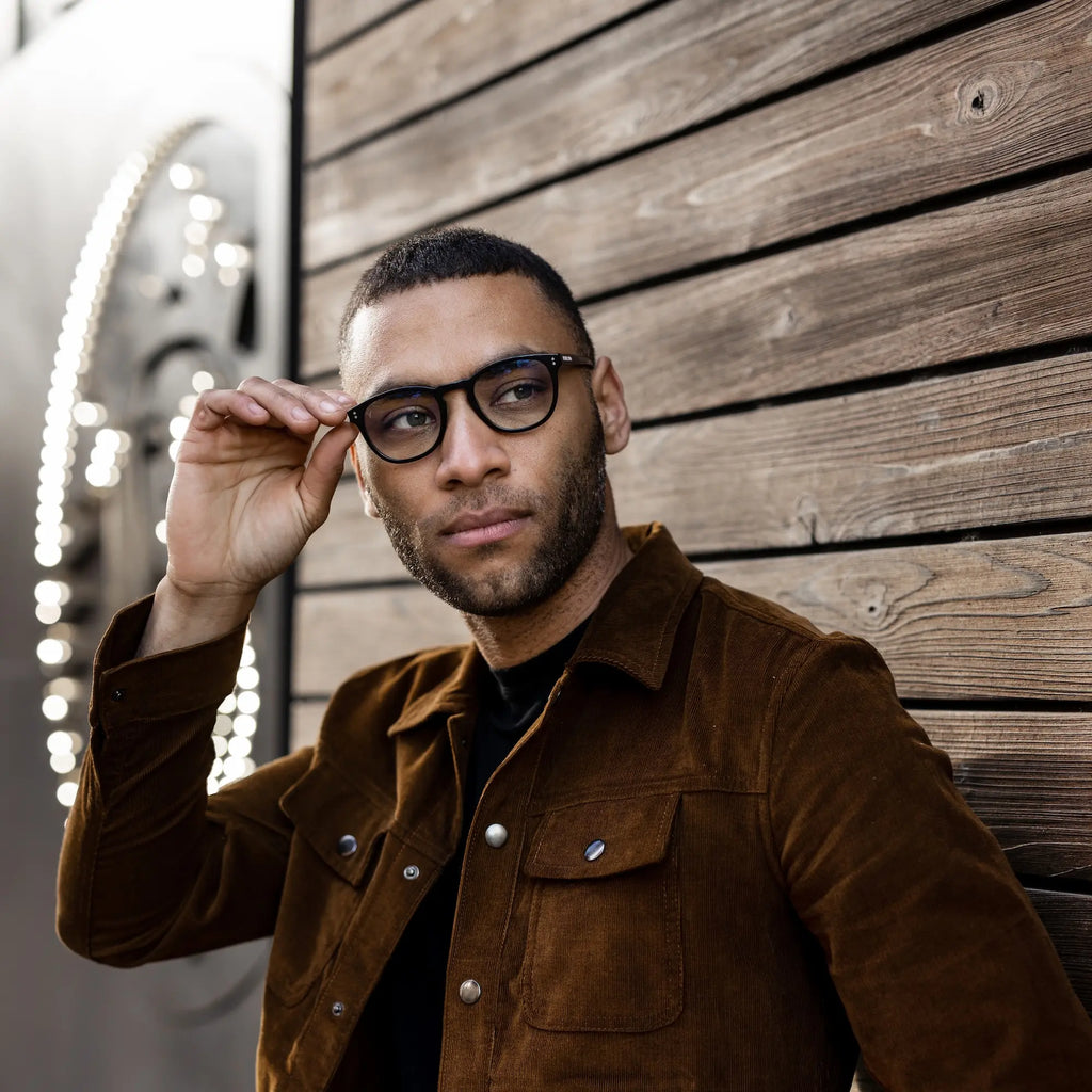 District Blue Light Glasses - Jet Black Round Frames