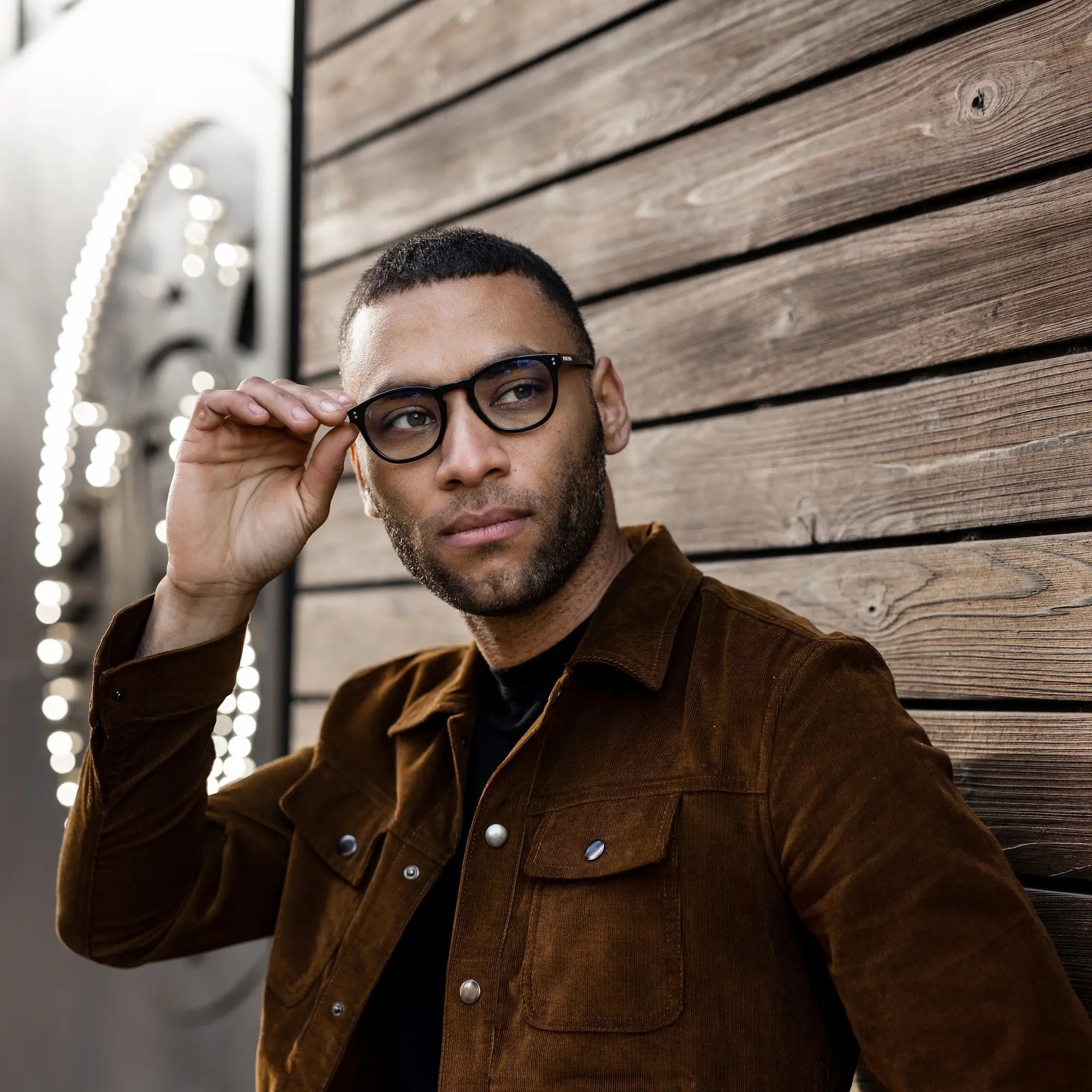 District Blue Light Glasses - Jet Black Round Frames