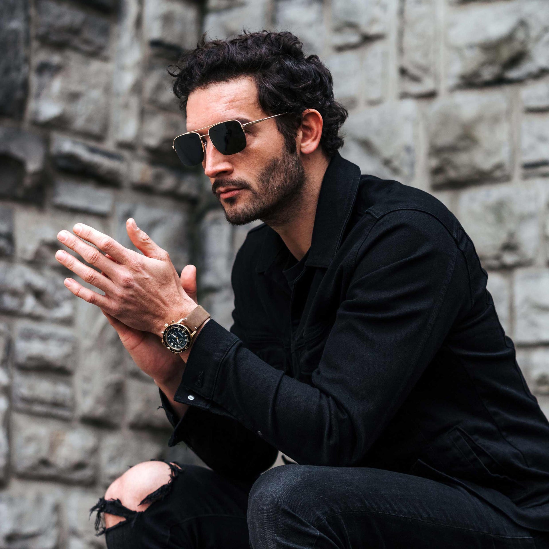 The Marshall Navigator Sunglasses in Classic Gold