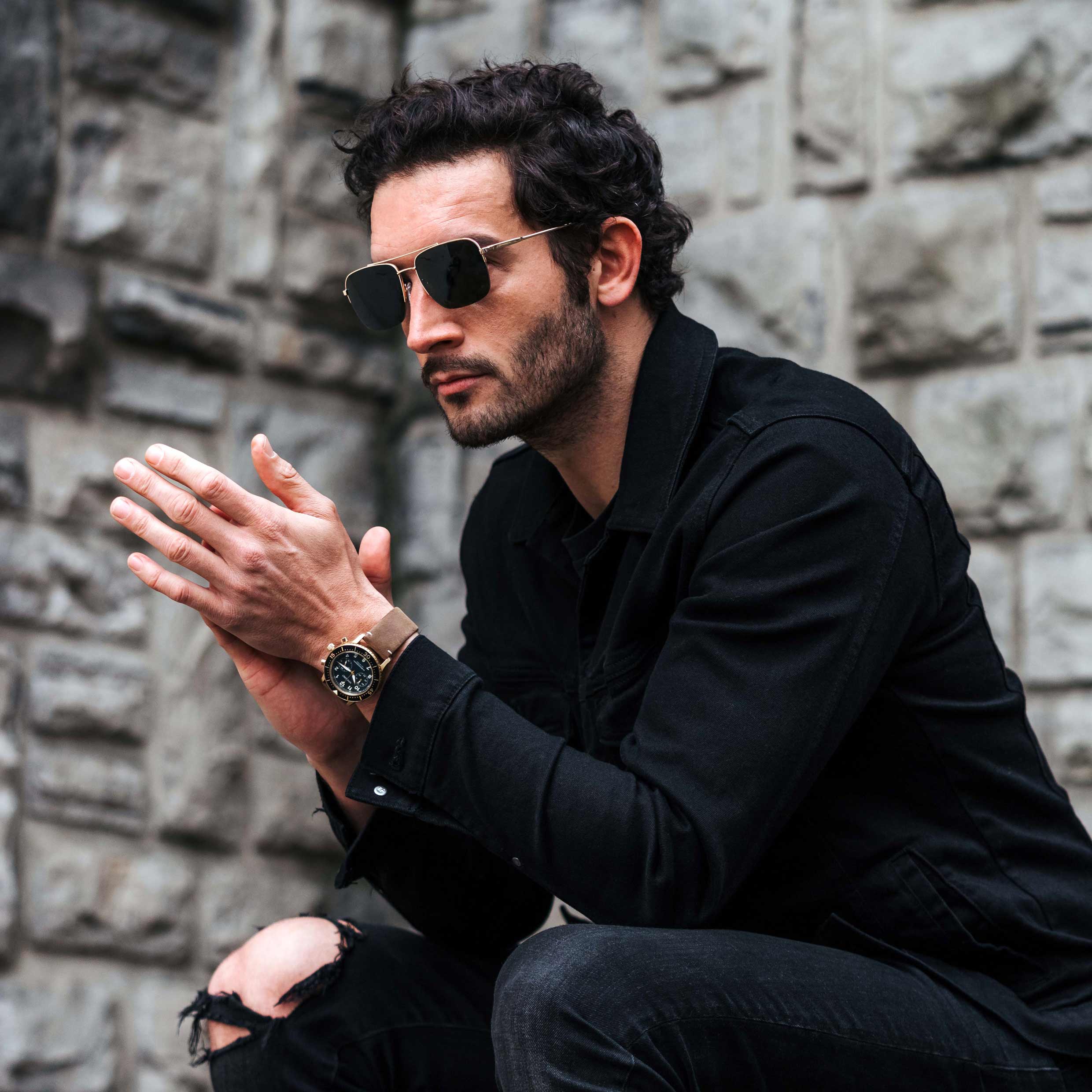 The Marshall Navigator Sunglasses in Classic Gold