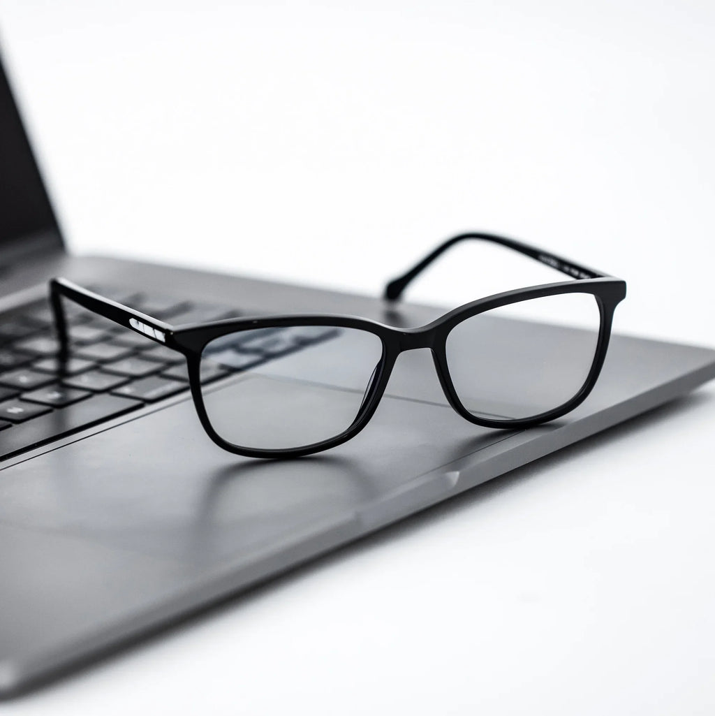 Camden Blue Light Glasses in Jet Black for Screen Time