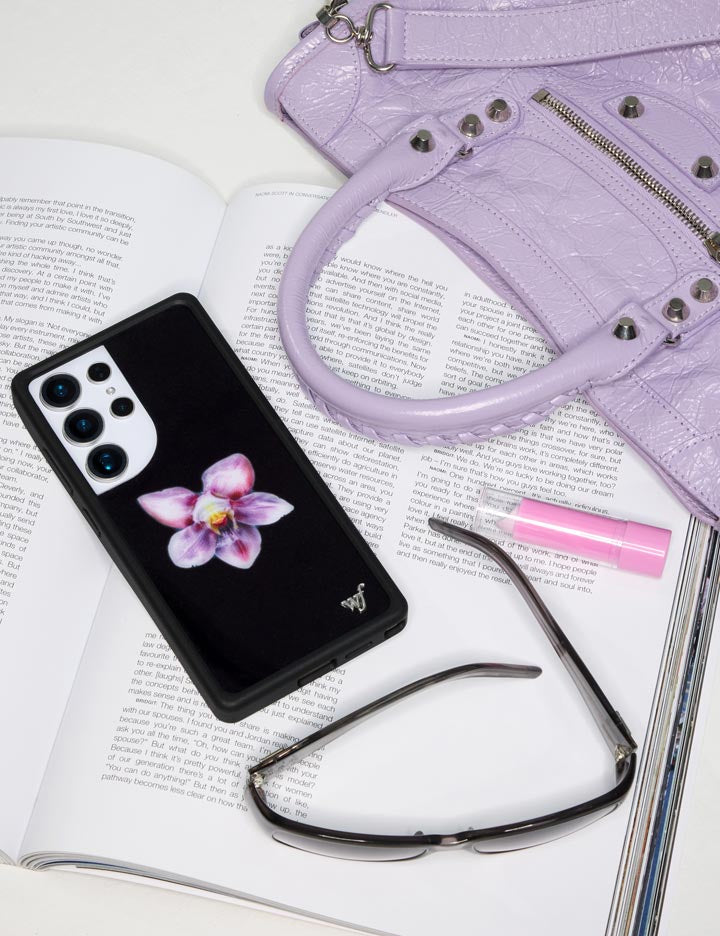 Orchid Samsung Galaxy Case with Black Protective Bumper - Image 10