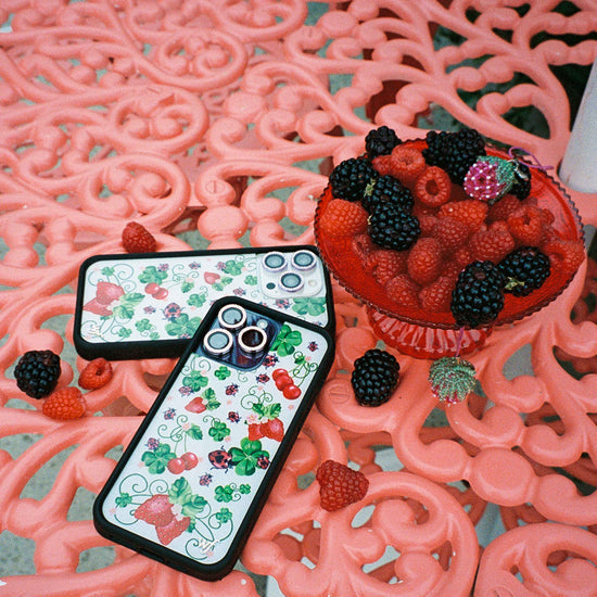 Bugs n' Berries iPhone Case with Strawberry and Cherry Print - Image 24