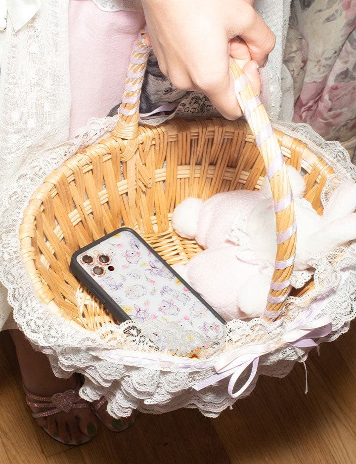Bunnies in Bonnets Floral Print Protective iPhone Case - Image 29