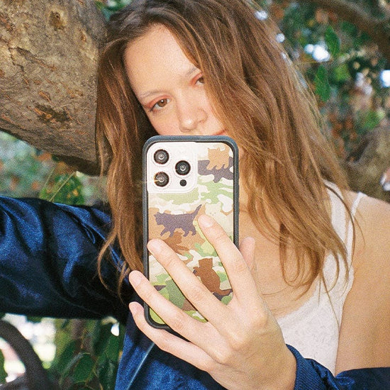 Cat Camo iPhone Case Green Feline Print Protective Cover - Image 27