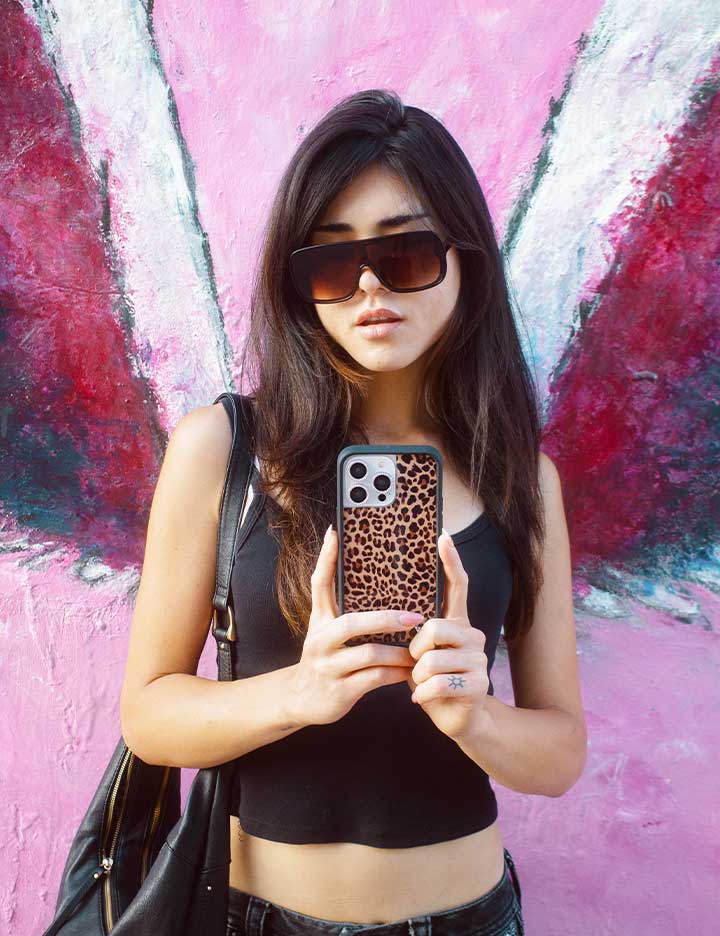 Meow Brown Leopard Print iPhone Protective Case - Image 47