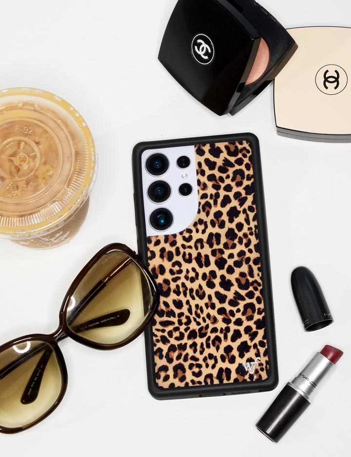 Meow Leopard Print Samsung Galaxy Phone Case
