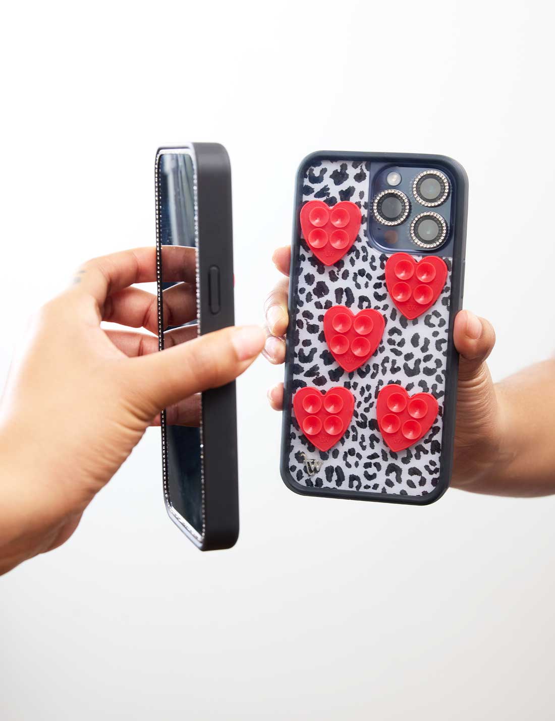 Mini Heart Stickeez Phone Suction Mounts 5 Pack in Black - Image 8
