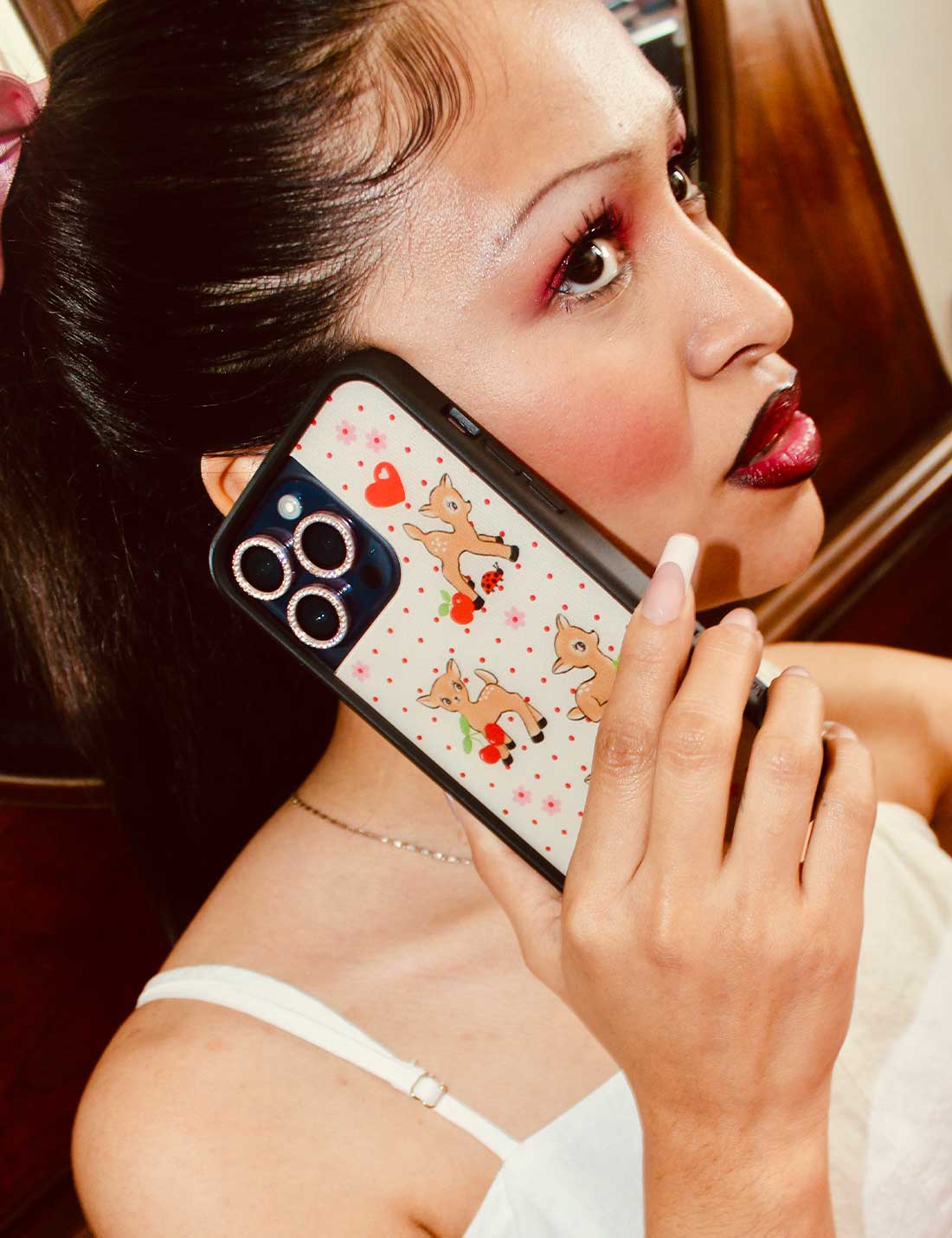 Oh Deer iPhone Case with Whimsical Woodland Print and Polka Dots - Image 42