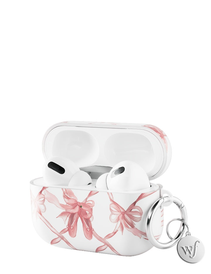 On Pointe Pink Ballet Ribbon AirPods Case Protective Cover - Image 2