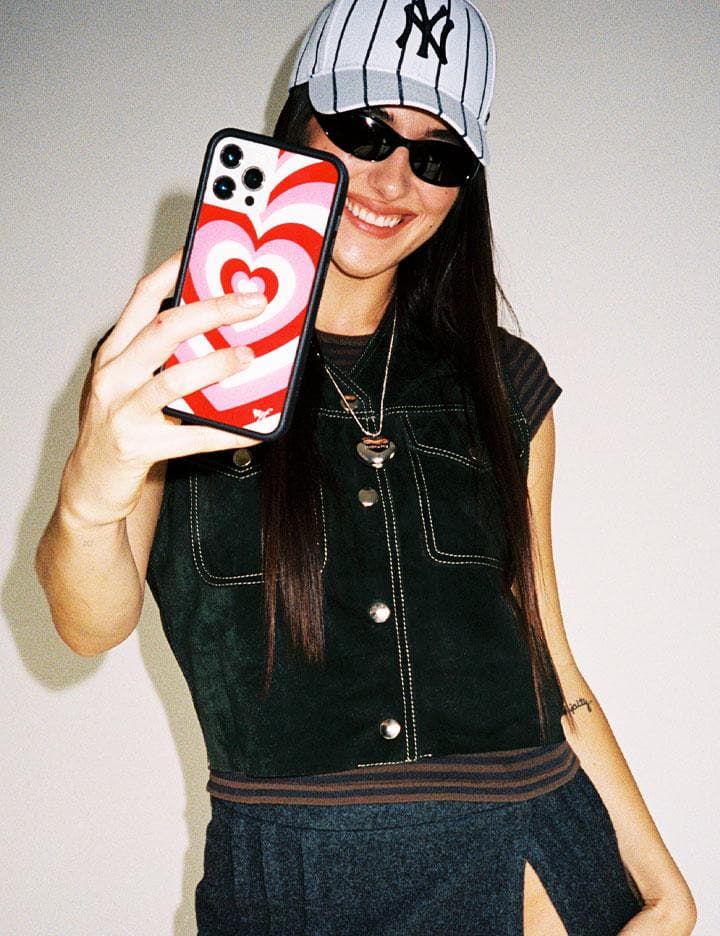 Latte Love Peppermint iPhone Case with Heart Pattern Design - Image 5