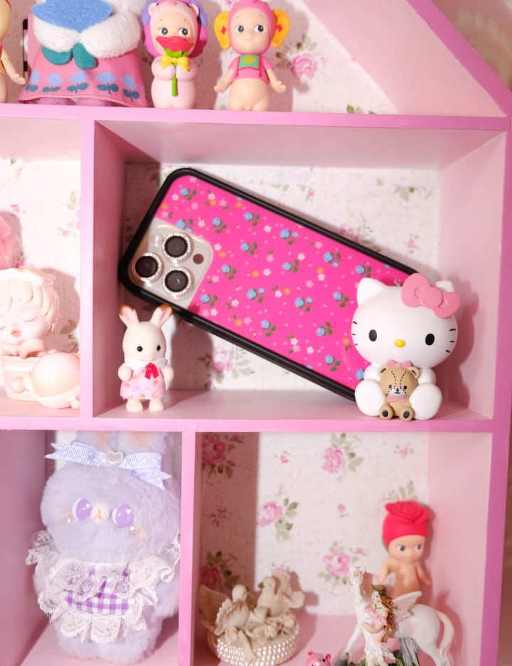 Pink Dainty Florals Protective iPhone Case with Flower Print - Image 25