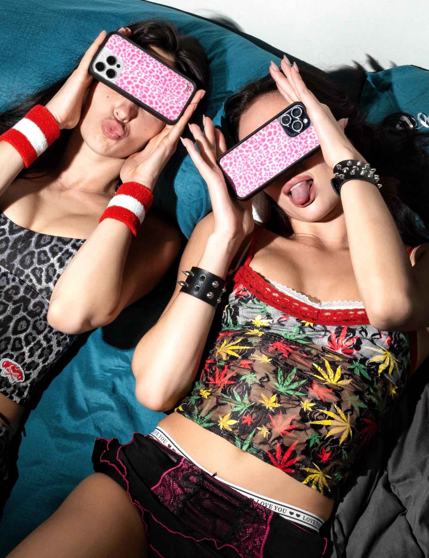 Meow Pink Y2K iPhone Case with Animal Print Design - Image 31