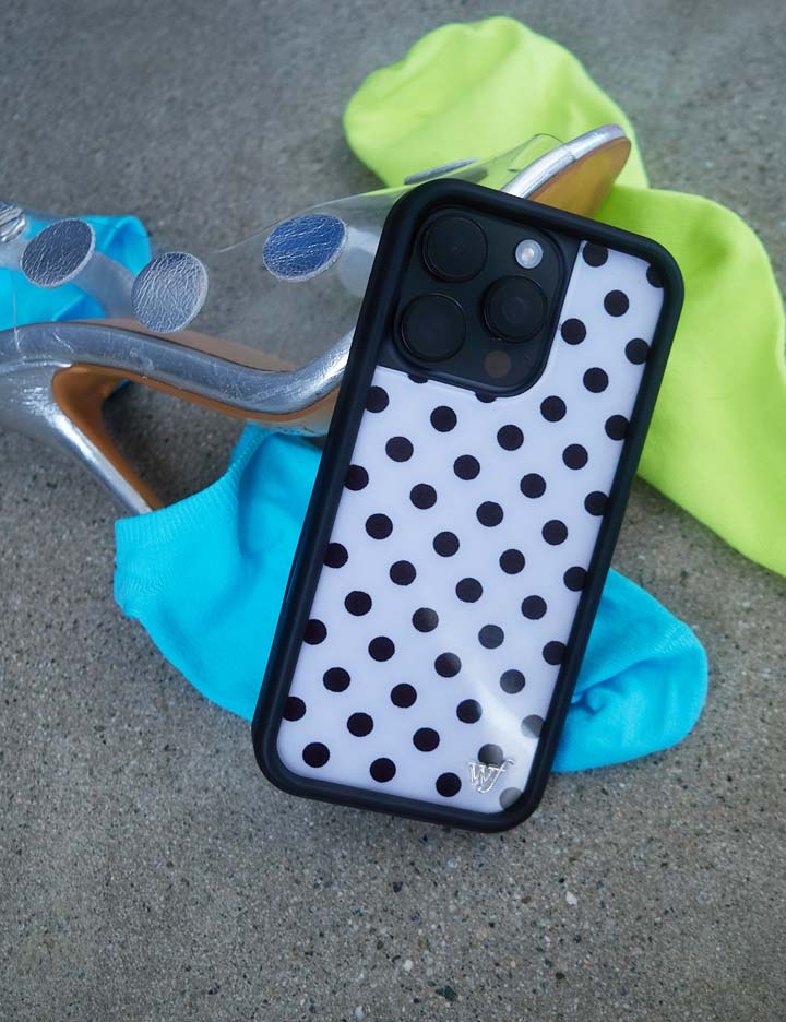 Polka Dot iPhone Case in White and Black - Image 44