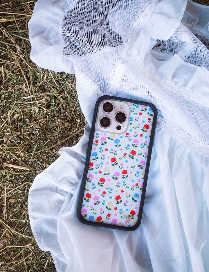 Prairie Floral iPhone Case with Pink Red Blue Yellow Flowers - Image 31