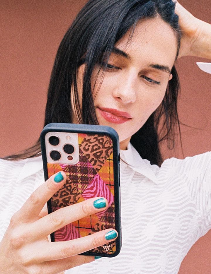 Pretty Prep Patchwork Print iPhone Case with Leopard and Zebra