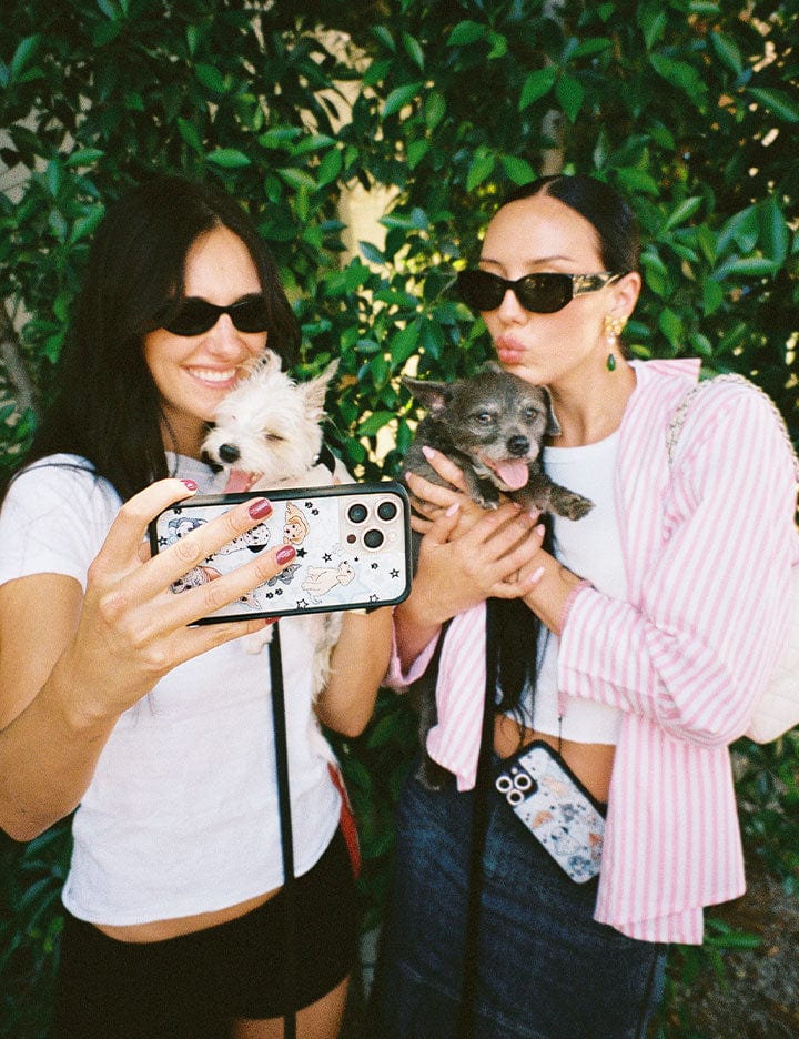 Puppy Party Baby Blue Star Print Protective iPhone Case