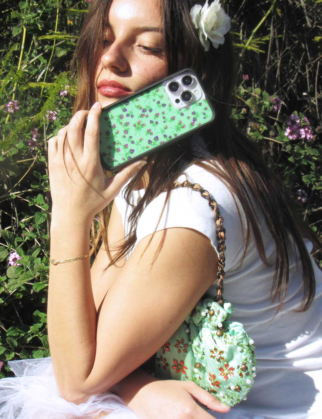 Posie Rosie Purple Floral iPhone Case with Protective Bumper - Image 32