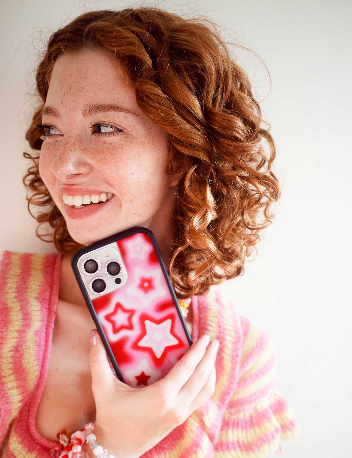 Dream Star Red iPhone Case with Pink Gradient Accents - Image 31