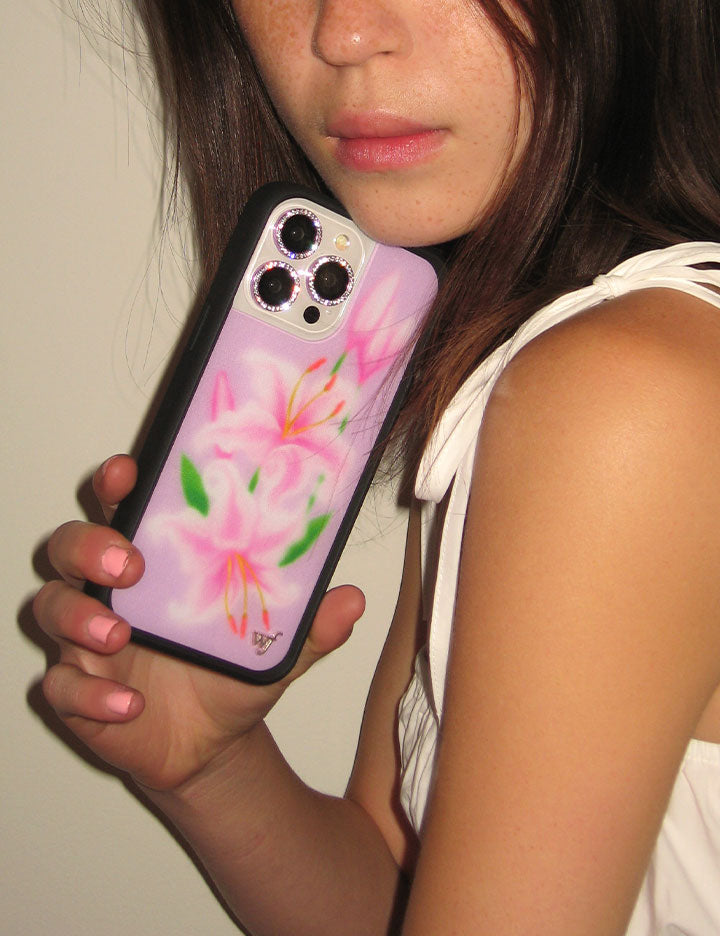 Sweet Lily Floral iPhone Case in Lilac