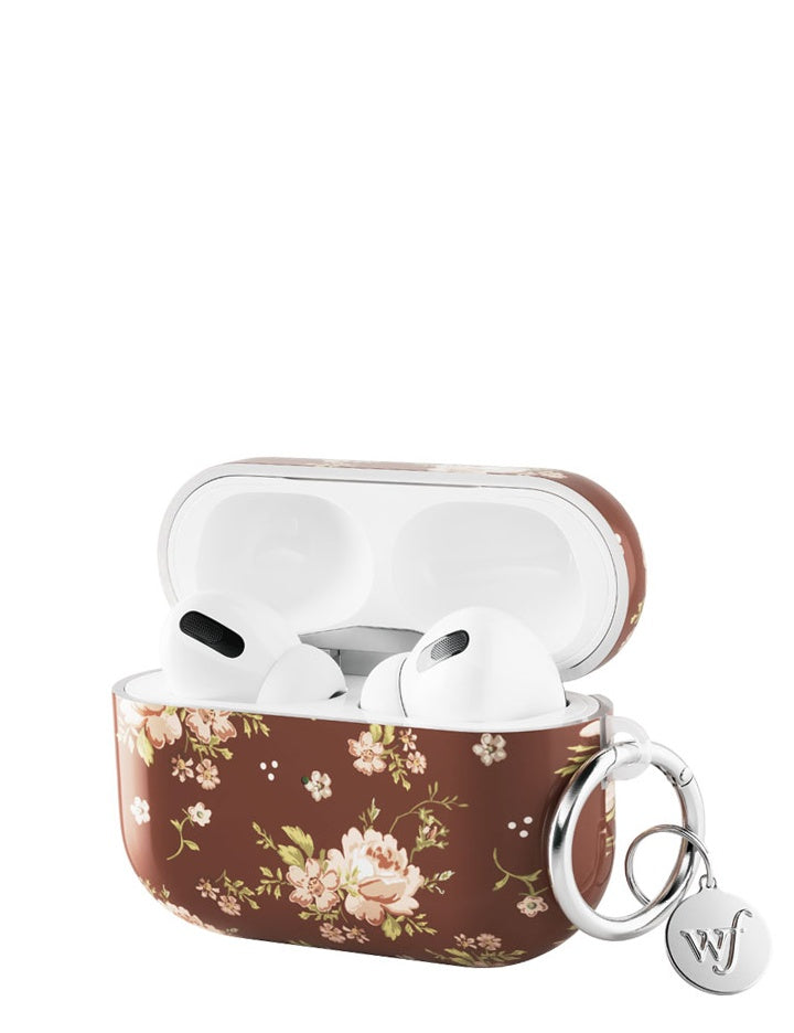 Brown Floral AirPods Pro Case Protective Cover