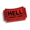 Admit One Hard Hat Decal