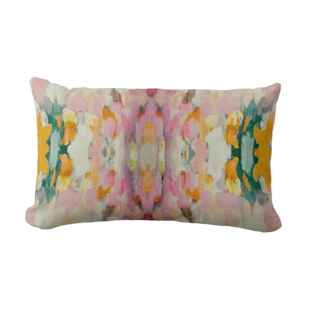 Layla II Abstract Print Lumbar Throw Pillow