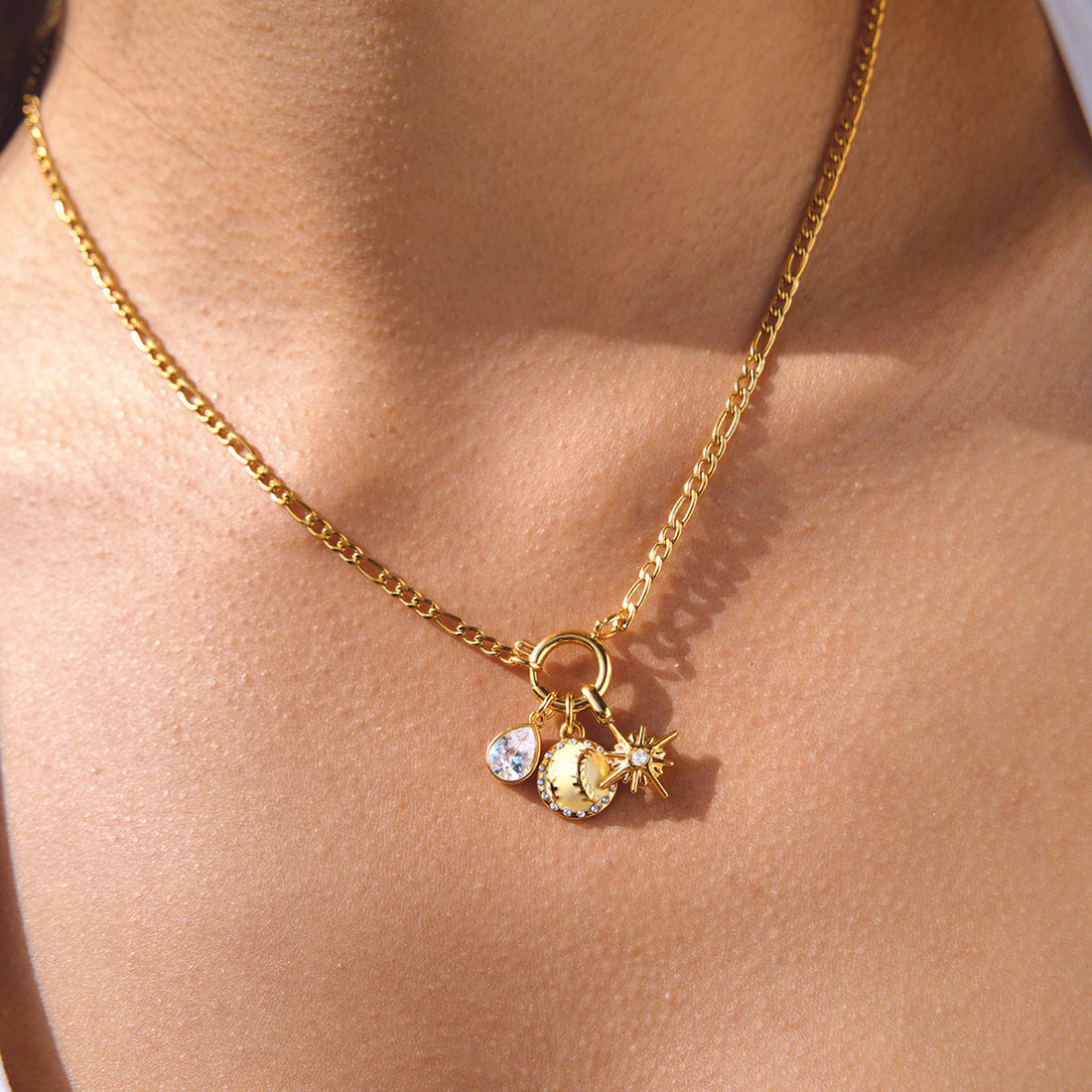 Sports Ball Enamel Pendant Necklace in Polished Stainless Steel