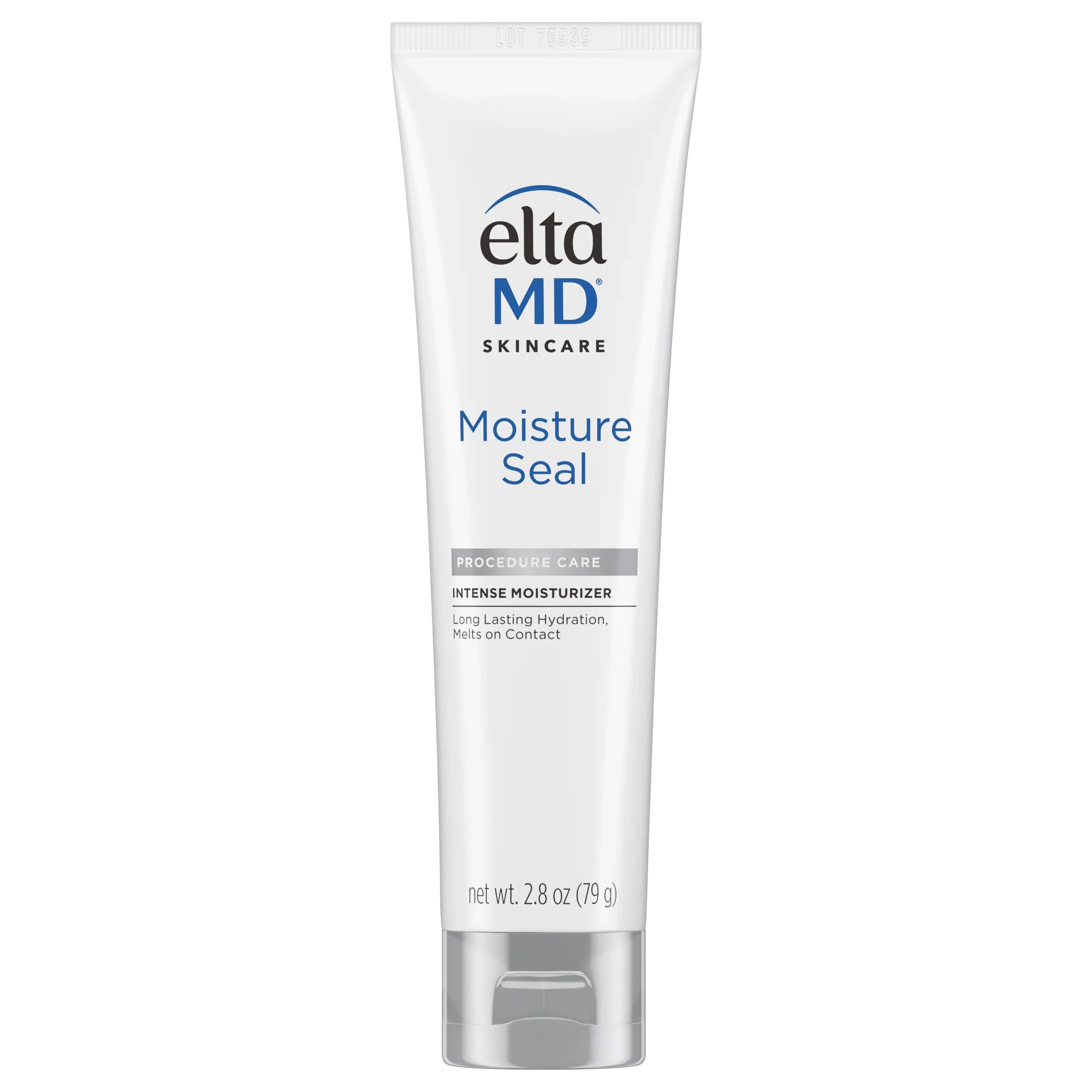 EltaMD Moisture Seal intense moisturizer tube in white and blue packaging