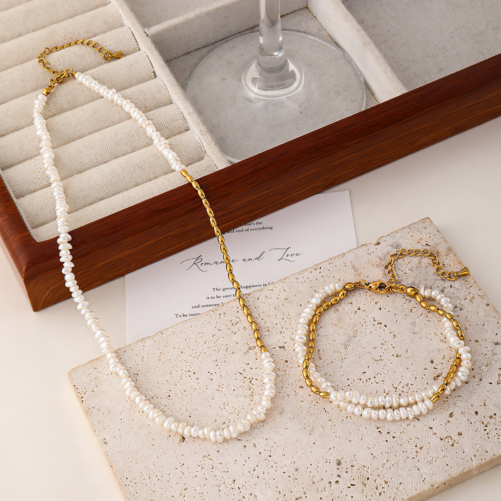 Double-layered Colorfast Bracelet Set For Women