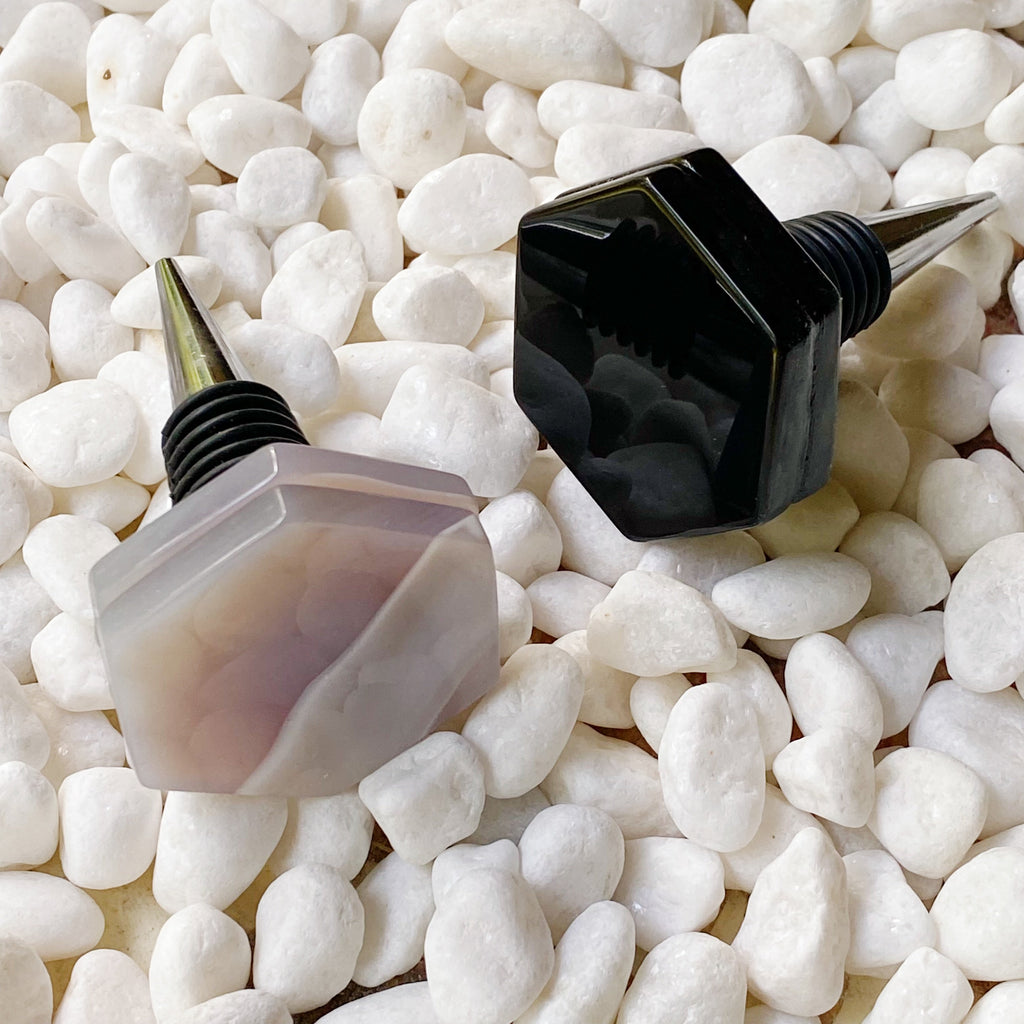 Another Class Hexagon Stone Wine Stopper By Young