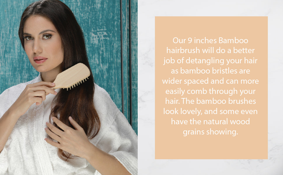 Wooden Detangling Hair Brush for Smooth Knot-Free Hair Care - Image 3