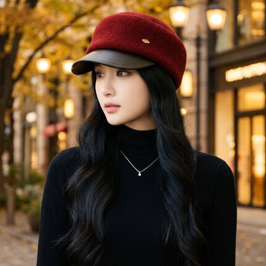 Women's Retro Cotton Patchwork Beret
