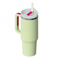 40 oz Stainless Steel Insulated Tumbler with Handle and Straw