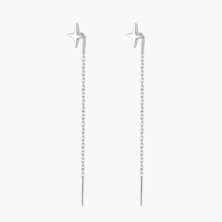 Silver Plated XINGX Tassel Hanging Earrings Women
