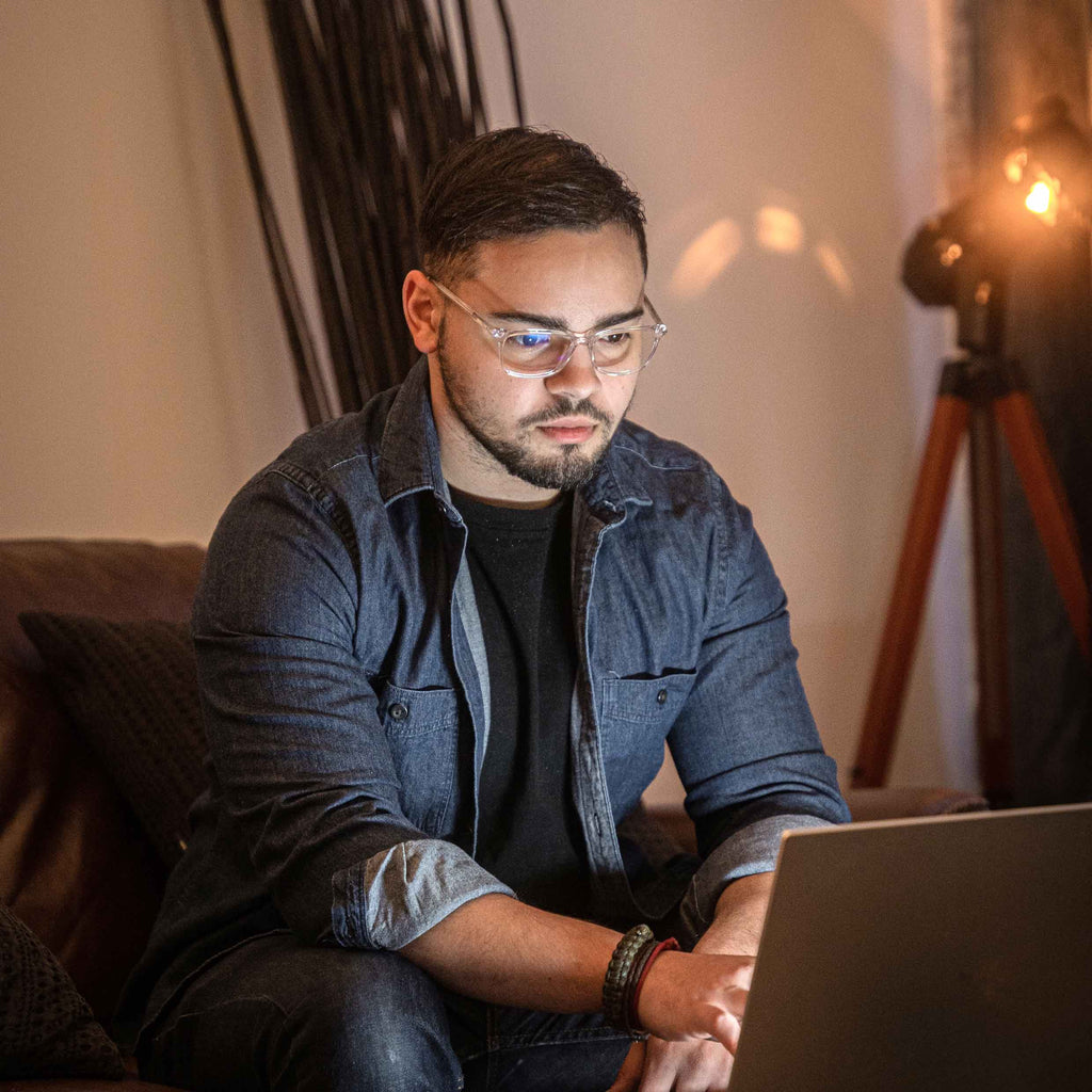 Camden Blue Light Glasses in Crystal - Screen Protection Eyewear