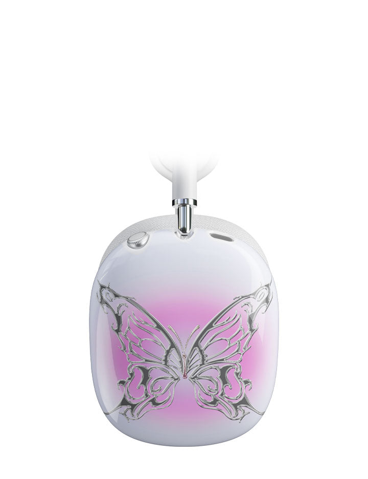 AI Butterfly AirPods Max Cover in Heliotrope Purple and Silver - Image 3