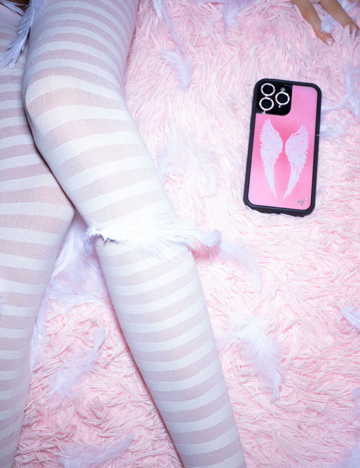 Angel Baby iPhone Case with Soft Pink Wings Design - Image 49