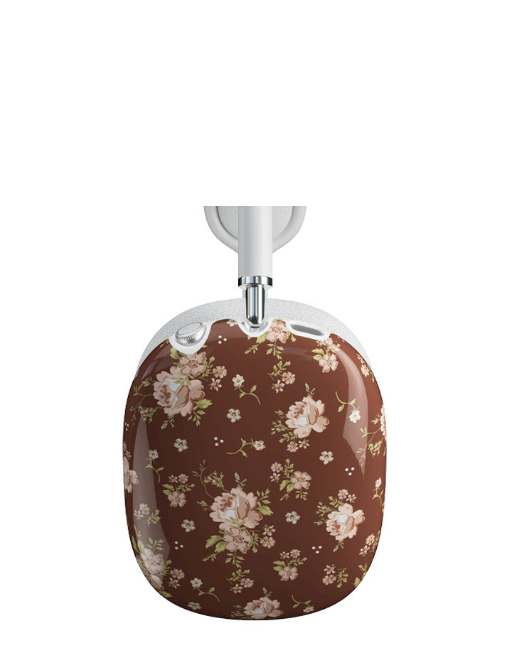 Brown Floral AirPod Max Protective Case Cover - Image 3