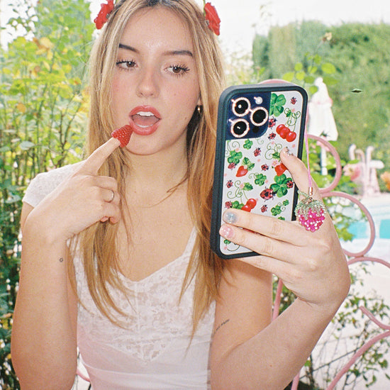 Bugs n' Berries iPhone Case with Strawberry and Cherry Print - Image 23
