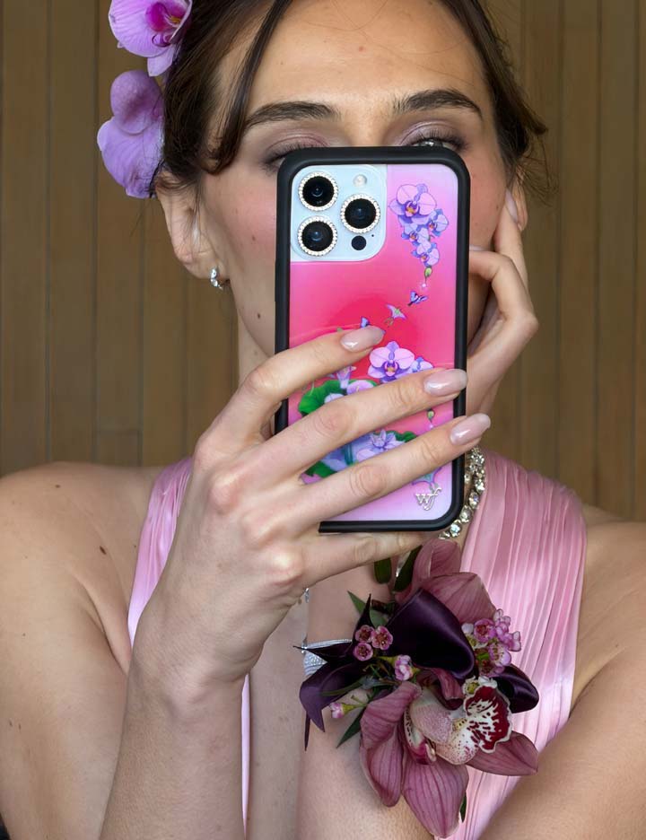 Butterfly Dreams Protective iPhone Case in Pink Pastel Florals - Image 36