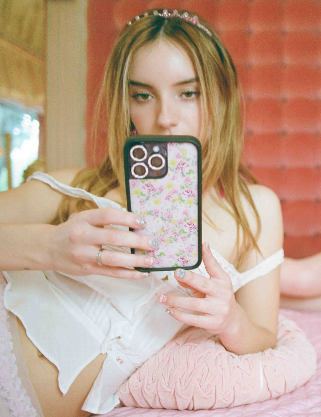 Daisy Lynn Floral iPhone Case with Pink and Yellow Pastel Flowers - Image 25