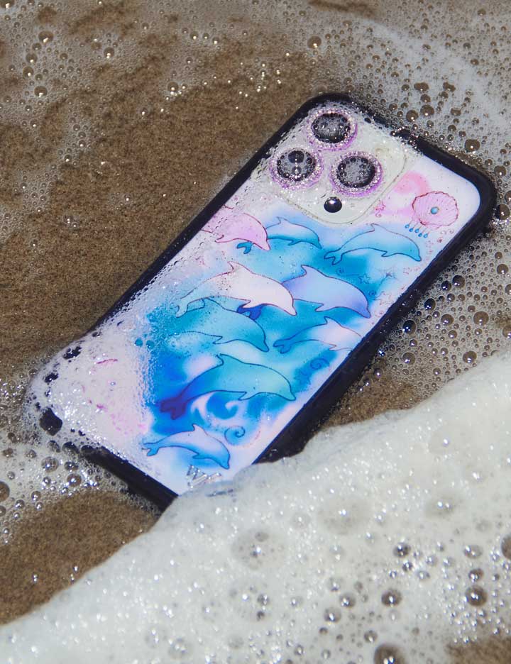 Dolphin Dreams iPhone Case Pastel Blue and Pink Mermaid Aesthetic - Image 33