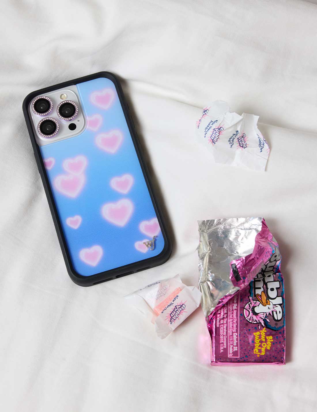 Dreamy Hearts Phone Case with Blue Background and Pink Hearts - Image 33