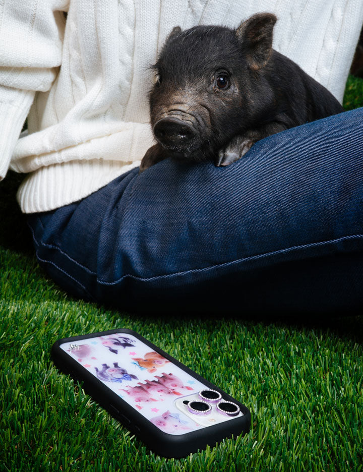 Cute Little Piggies iPhone Case with Stars Design - Image 45