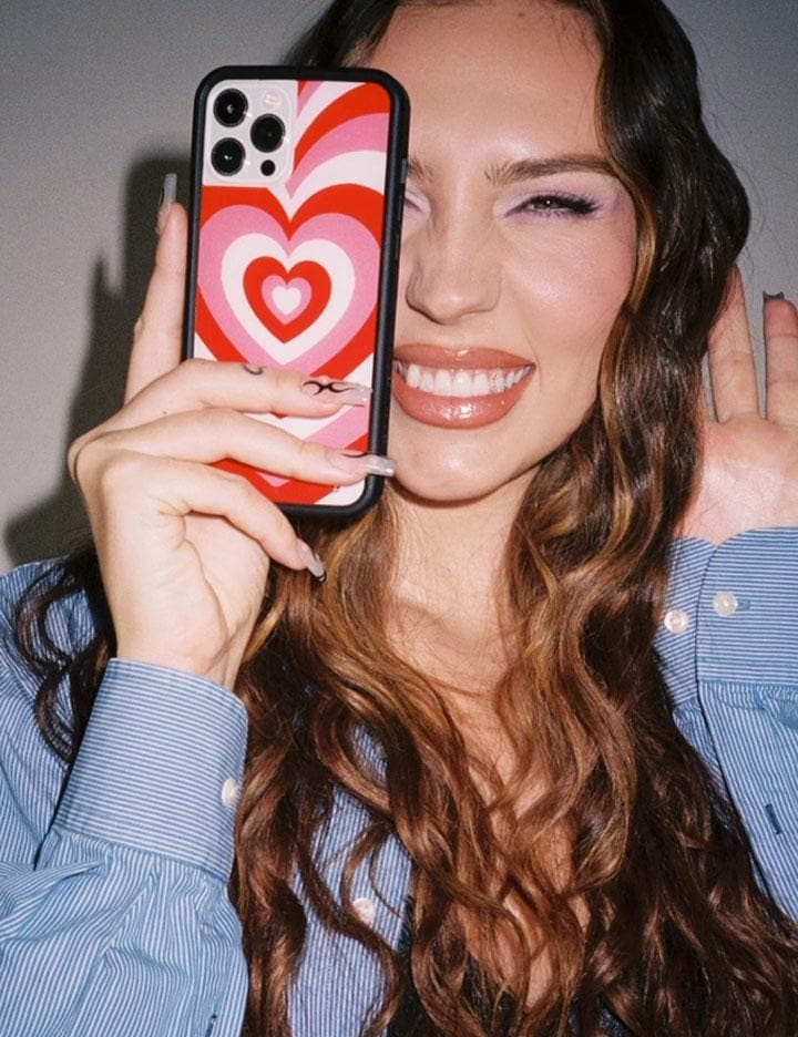 Latte Love Peppermint iPhone Case with Heart Pattern Design - Image 6
